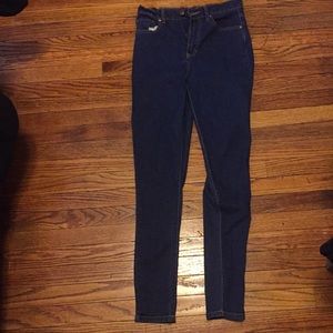 Forever 21 High Rise Jeans - Dark Blue